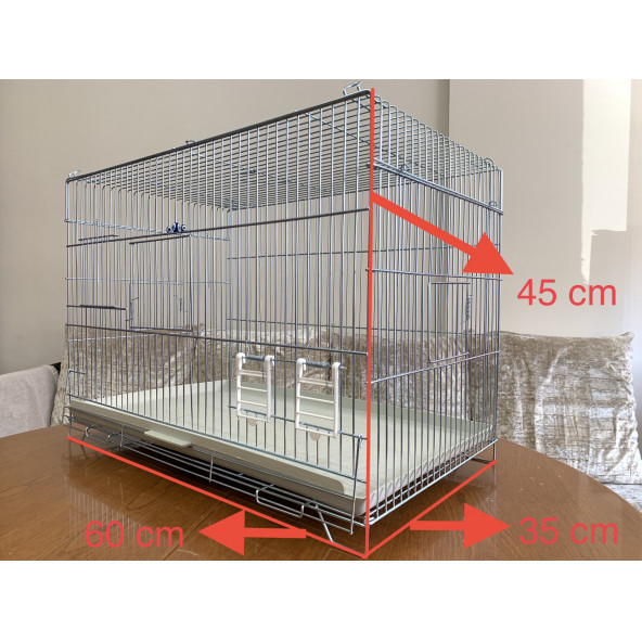 Sultan Papağanı Üretim Kafesi - Kalın Telli Çekmeceli