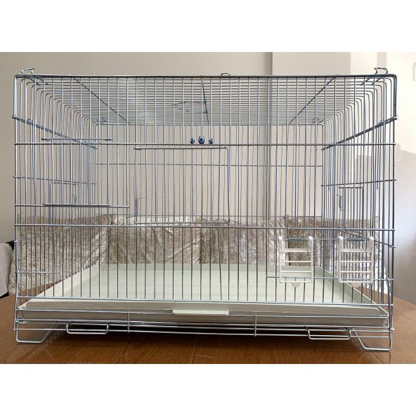 Sultan Papağanı Üretim Kafesi - Kalın Telli Çekmeceli - 2