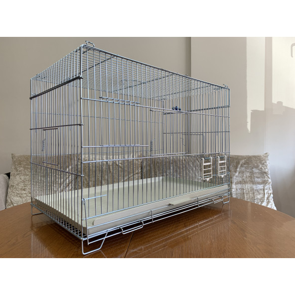 Sultan Papağanı Üretim Kafesi - Kalın Telli Çekmeceli - 3