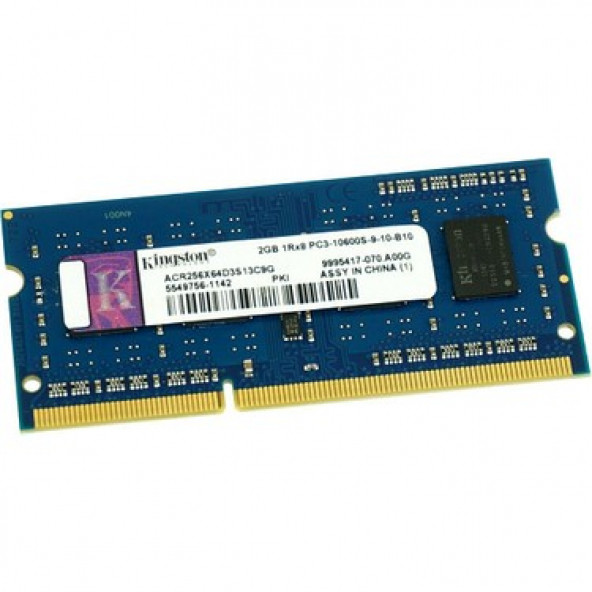 ACR512X64D3S13C9G Kingston 4GB PC3-10600 DDR3-1333MHz CL9 204-Pin NOTEBOOK RAM BELLEK