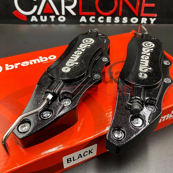 Brembo Orjinal Metal Kaliper Kapağı Siyah Renk Fren Disk Kapağı 2'Li Set Aynı Gün Kargo