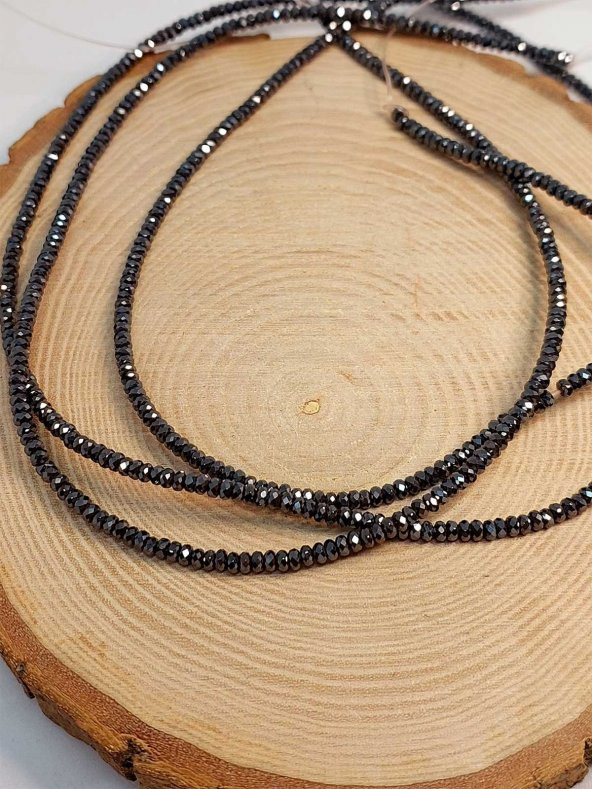 Hematit Taşı Rondela Faset Kesim Dizi 31,5mm (41230) ürün görseli