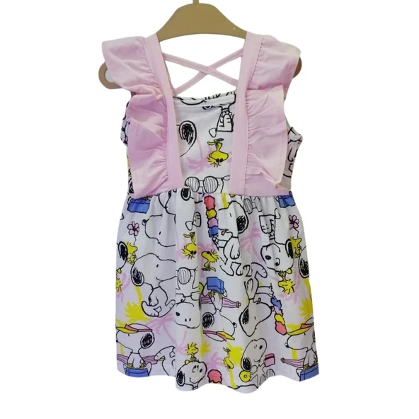 FLOWER LOVE MUSİC DESENLİ KIZ ÇOCUK ELBİSE - 2