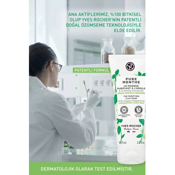 Karma Ve Yağlı Ciltler Için Pure Menthe Kil Maske-75 ml - 5