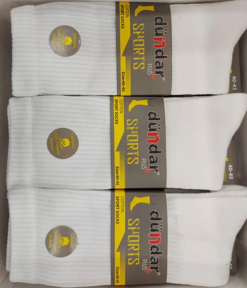 DÜNDAR PLUS 7101 ERKEK TENİS ÇORAP 6 ADET - 4