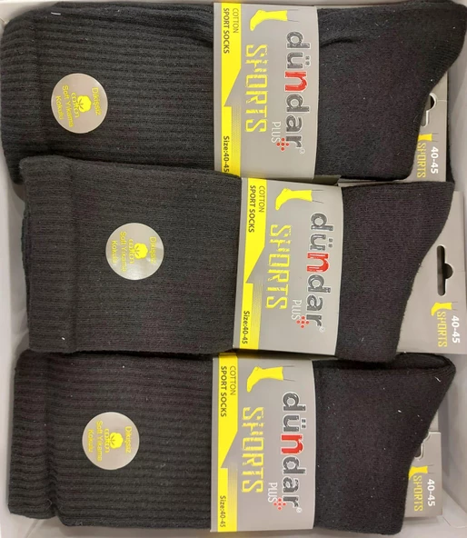 DÜNDAR PLUS 7101 ERKEK TENİS ÇORAP 12 ADET - 4