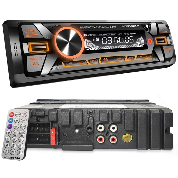 MOONSTAR BMS-8801 Oto Teyp 4X45 Watt Bluetooth Mobil Aplikasyon 2xUsb Sd Fm Aux - 1