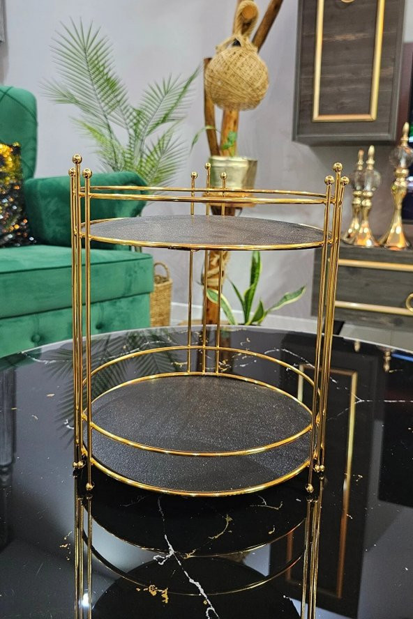 2 Katlı Gold Kozmetik Organizer - 2