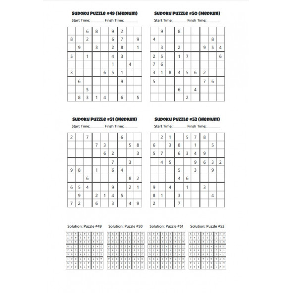 Zamanlayıcı Normal Sudoku Kitap Seti (2 Fasikül Set) - 3
