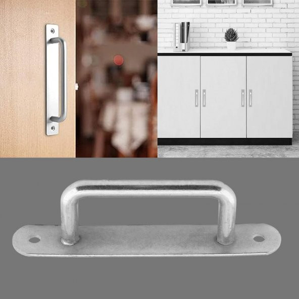 El Tutamağı Çekme Kolu Kapı Kolu Tutma Kulbu 18,5 cm Krom Metal Kulp Kapı Tutamağı - 3
