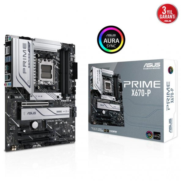 Asus Prime X670-P AMD X670 6400 MHz (OC) DDR5 Soket AM5 ATX Anakart