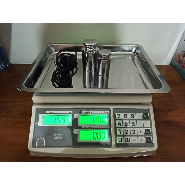 AYTER 30 KG 2025-BAKANLIK ONAYLI MÜHÜRLÜ YENİ TARİHLİ ELEKTRONİK TERAZİ-PAZAR MARKET TARTI