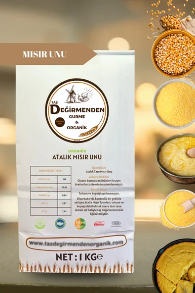 Taş Değirmenden Organik Atalık Mısır Unu - 1 Kilo - Resim 2