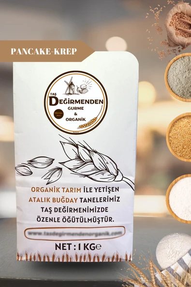 Taş Değirmenden Organik Organik Atalık Çok Amaçlı Un - Pancake-Krep - 1 Kilo ürün görseli