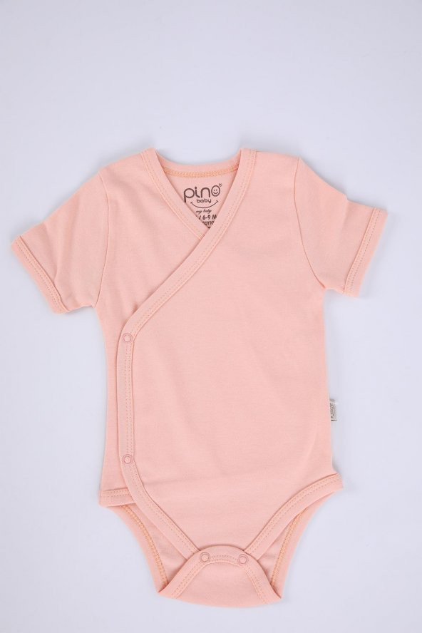 Babyhola 3'lü %100 Pamuk Body Kız Erkek Bebek Kısa Kol Kruvaze Çıtçıtlı Badi Zıbın 3'lü Set 34951 - 7