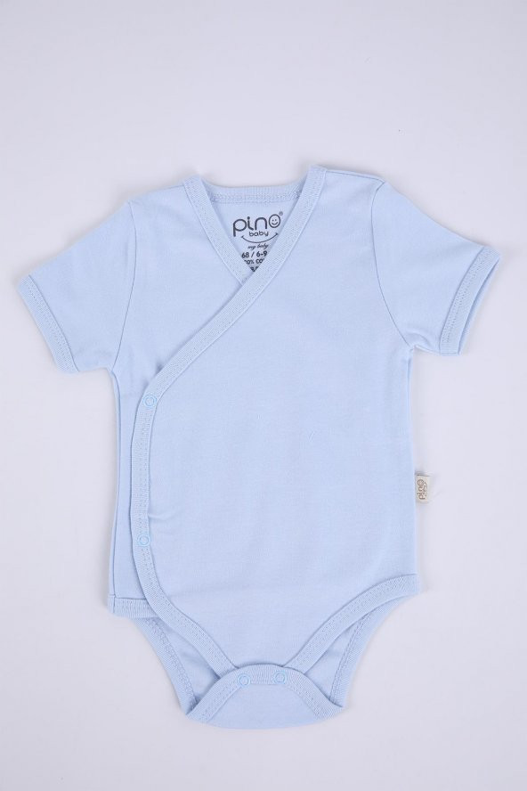 Babyhola 3'lü %100 Pamuk Body Kız Erkek Bebek Kısa Kol Kruvaze Çıtçıtlı Badi Zıbın 3'lü Set 34951 - 10