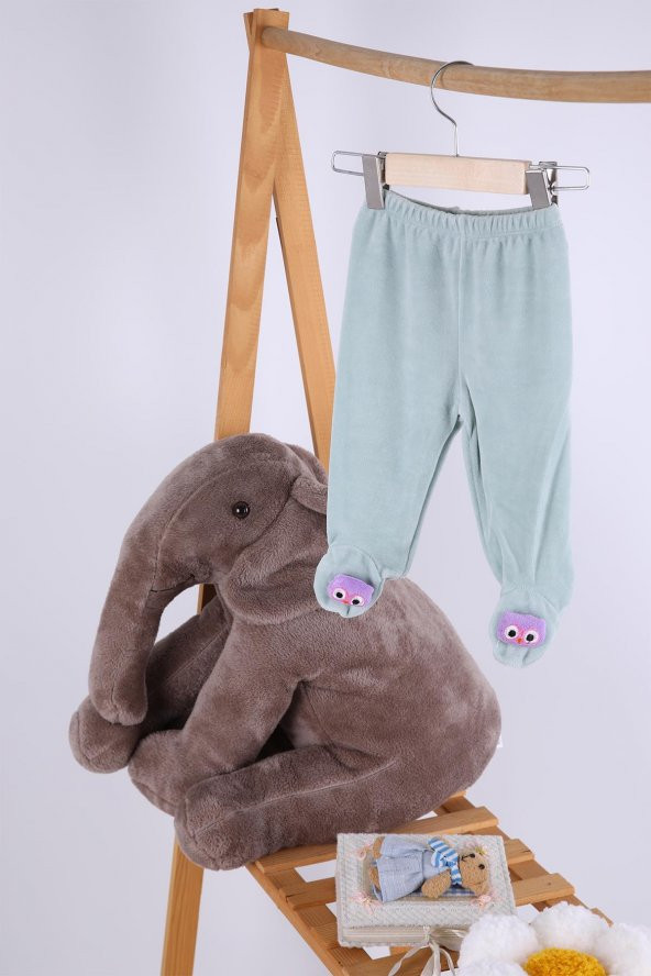 Kadife Oyuncaklı Kız Erkek Bebek Çocuk Pantolon Baykuş - 7