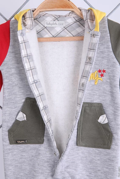 Babyhola Kız Erkek Çıtçıtlı Kapüşonlu Şardonlu Kışlık Tulum 12644 - 2