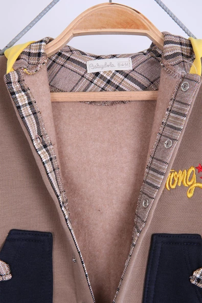 Babyhola Kız Erkek Çıtçıtlı Kapüşonlu Şardonlu Kışlık Tulum 12644 - 11