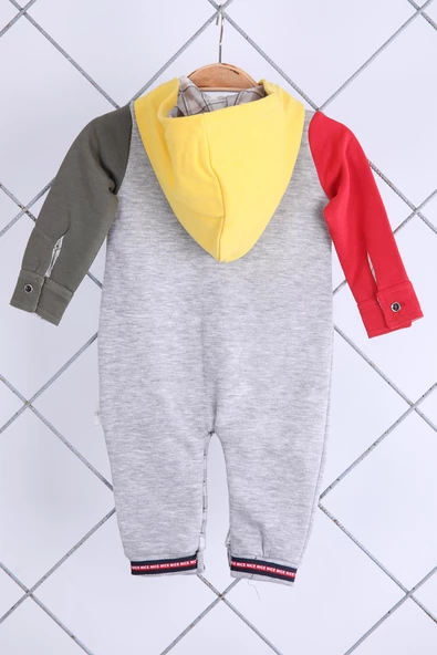Babyhola Kız Erkek Çıtçıtlı Kapüşonlu Şardonlu Kışlık Tulum 12644 - 6