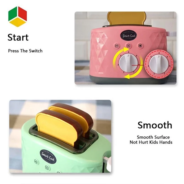 Birlik Oyuncak Tost Makinesi LD665A-LD665B,Çocuklar İçin Oyuncak Tost Makinesi - 6