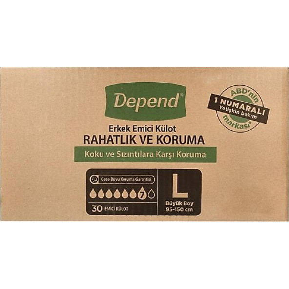 Depend Emici Külot Hasta Bezi Large - Büyük Erkek (30 Adet) - 3