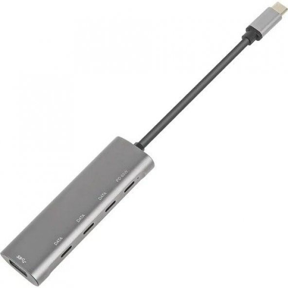 DAYTONA FC25 5li USBType-C DOCKING STATION (Giriş:USB Tip-C => Çıkış:3xType-C+1xUSB3.0+PD) - 3