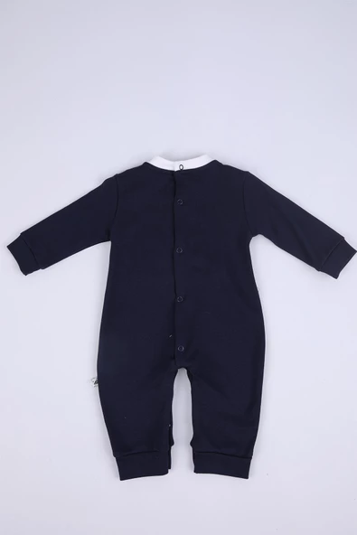 Babyhola %100 Pamuk Uzun Kollu Erkek Bebek Çocuk Tulum Mevsimlik Baharlık Yenidoğan 2387 - 4
