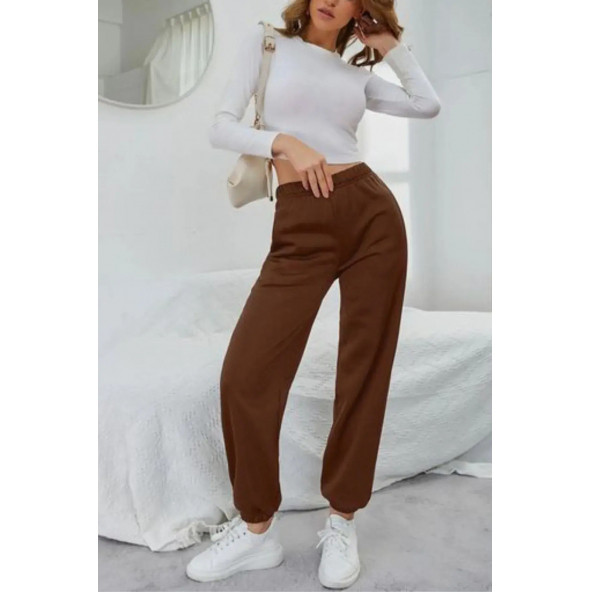 Kadın Pamuklu 3 Iplik Şardonlu Eşofman Altı