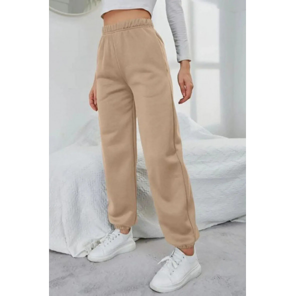 Kadın Pamuklu 3 Iplik Şardonlu Eşofman Altı - 2