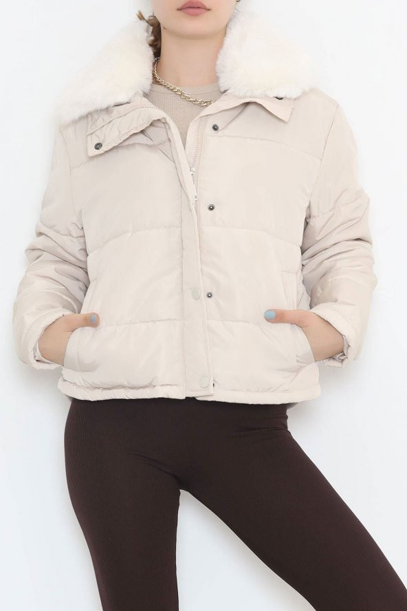 Kürklü Şişme Mont Taş - 3006.1555.