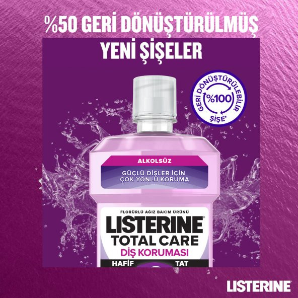 Listerine Diş Koruması Hafif Tat Alkolsüz Ağız Bakım Suyu 500 Ml - 4