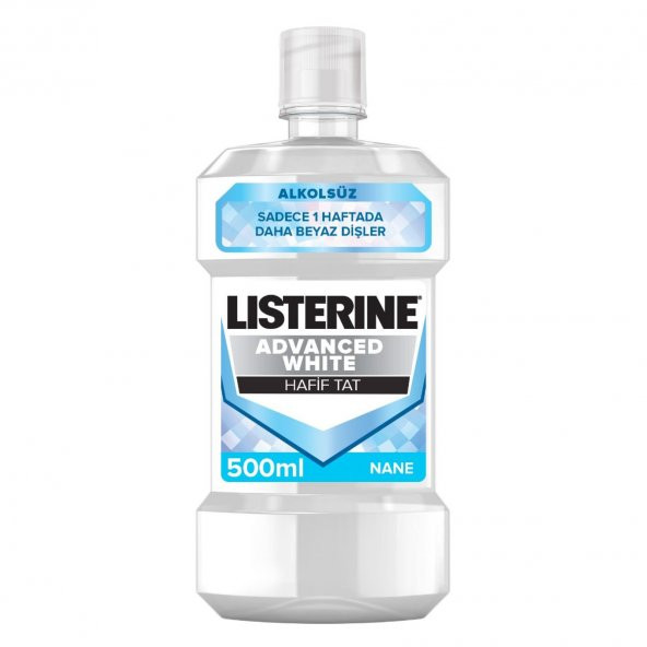 Listerine Advanced Whıte Hafif Tat Alkolsüz Ağız Bakım Suyu 500x2 1000 Ml