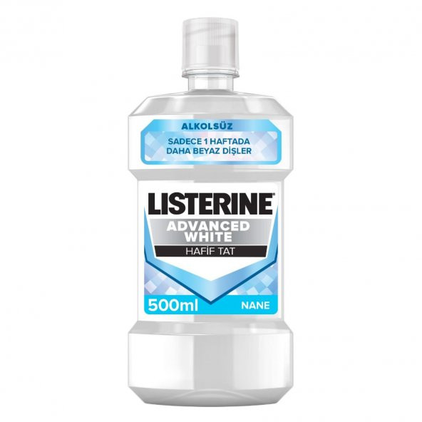 Listerine Advanced Whıte Hafif Tat Alkolsüz Ağız Bakım Suyu 500x3 1500 Ml