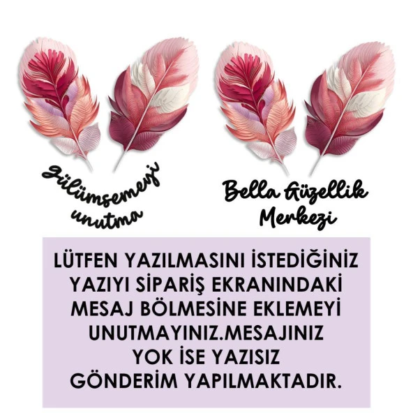 Veraart Kişiselleştirilebilir Işıklı Dekoratif Pleksi Cam Tablo 2 li Tüy 70 cm - 3