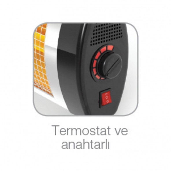 Mimsan Minisan SR-2600 Elektrikli Soba Infrared Isıtıcı Mimsan