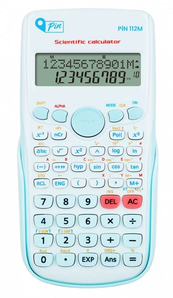 Pin 112M Fonksiyonel Bilimsel Hesap Makinesi Mavi ürün görseli