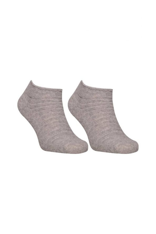 Kadın Ters Havlu Patik Çorap 216  Gri