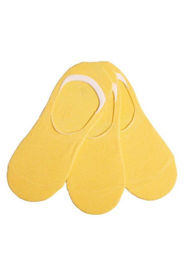 Penguen Kadın Soket Çorap 3 lü  Sarı