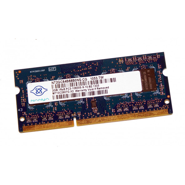 Kingston RBU1333D3S9 2GB DDR3 1333MHZ NOTEBOOK RAM SK