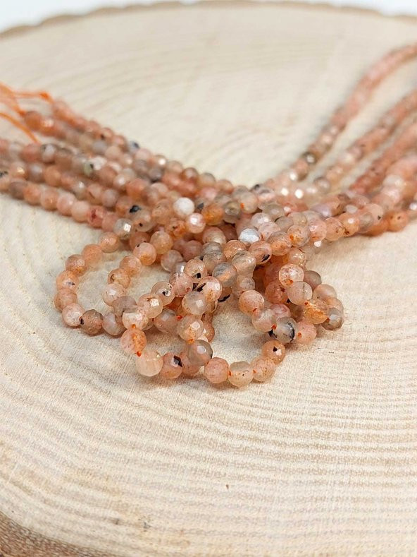 Güneş Taşı 3mm 1000 Ayar Gümüş İpli Kolye (Sabit Klipsli) - Resim 7