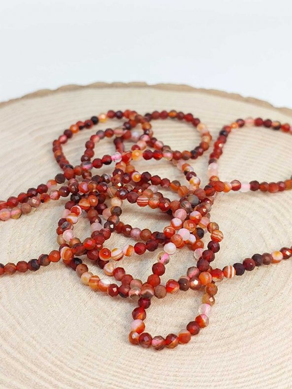 Akik Taşı YARIM Dizi 2,5mm (17cm uzunluğundadır) - Resim 3