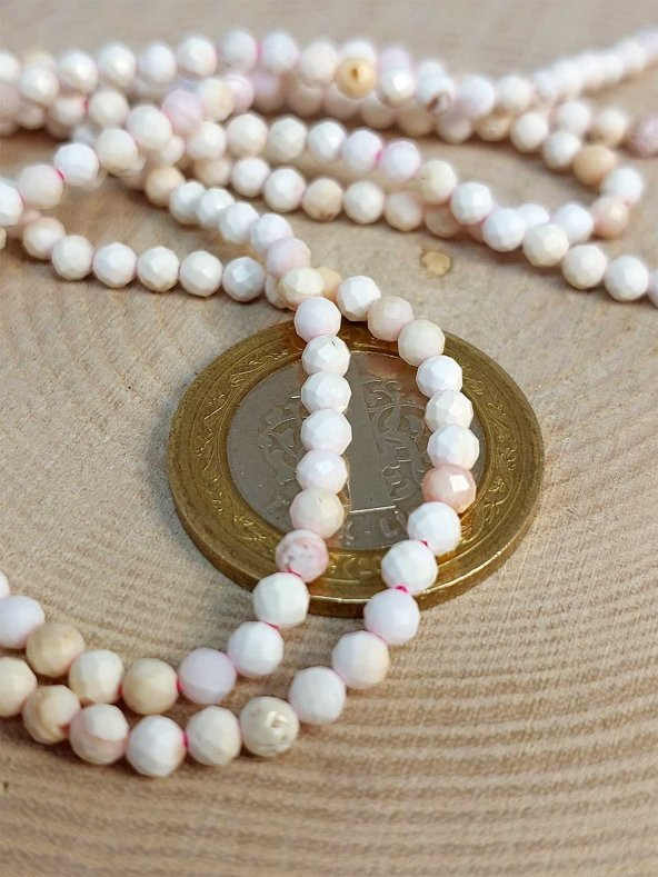 Beyaz Opal Taşı Dizi 3mm - Resim 2