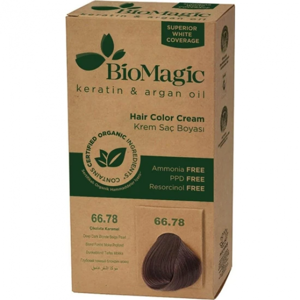 Biomagic Saç Boyası Çikolata Karamel No: 66.78