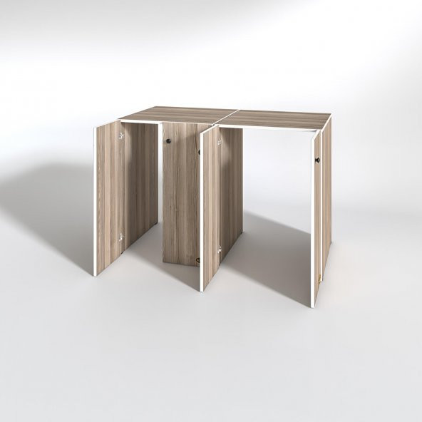 Kenzlife çamaşır&kurutma&bulaşık makinesi dolabı tatyanakare crd 90*140*60 kapaklı arkalıksız - Resim 3