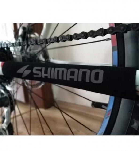Shimano Bisiklet Reflektörlü Kadro Koruyucu ve Zincir Koruyucu Gri Bisiklet kadro koruma kılıfı - Resim 2