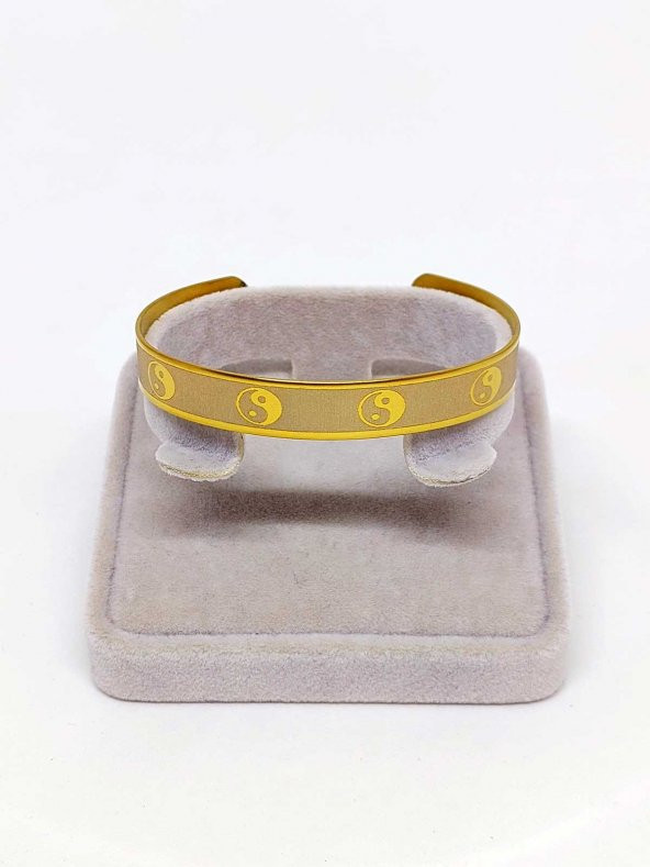 Yin Yang Motifli Pirinç Bileklik (41455) ürün görseli