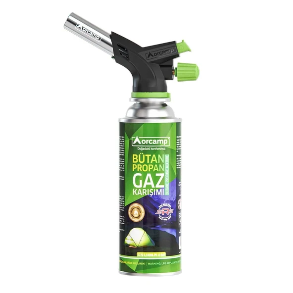 Orcamp Çakmaklı Kartuş Pürmüz Set + 5 Adet 227 Gram Gaz Kartuşu - 4