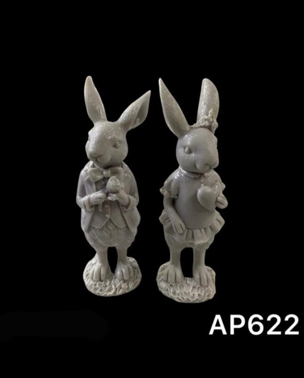 Polyester Tavşan Çiftler 20cm AP0622