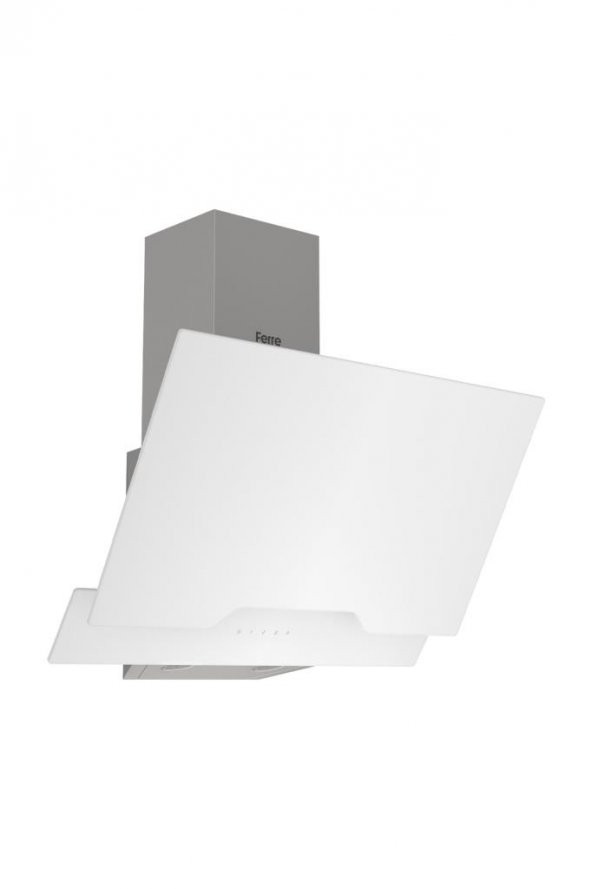 FERRE D064 Çift Camlı Girintili Dokunmatik 60 Cm Beyaz Davlumbaz